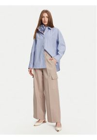 Marella Koszula Von 2513111014 Błękitny Relaxed Fit. Kolor: niebieski. Materiał: bawełna #3