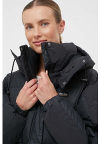 columbia - Columbia kurtka damska kolor czarny zimowa. Kolor: czarny. Materiał: włókno, materiał. Sezon: zima #3