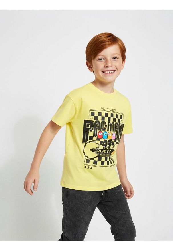 Sinsay - Koszulka Pacman - żółty. Kolor: żółty
