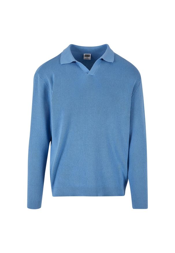 Oversizowy, prążkowany sweter z długim rękawem Urban Classics. Kolor: niebieski. Materiał: prążkowany. Długość rękawa: długi rękaw. Długość: długie