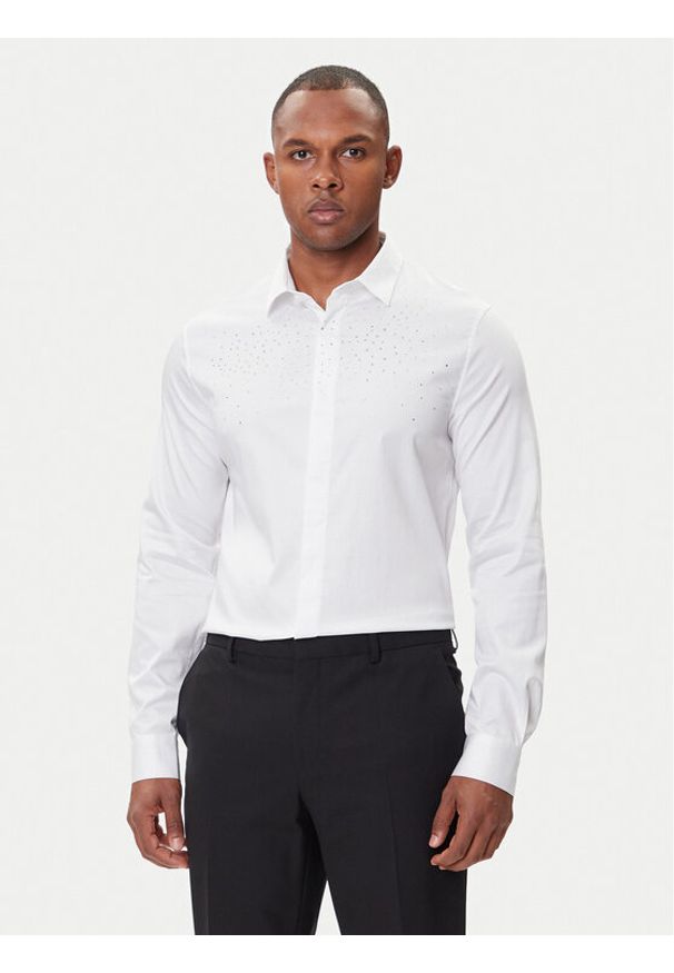 Armani Exchange Koszula XM001504 AF10192 U0002 Biały Regular Fit. Kolor: biały. Materiał: bawełna