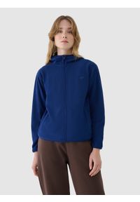 4f - 4F Polar regular z kapturem damski - granatowy XS. Typ kołnierza: kaptur. Kolor: niebieski. Materiał: polar. Sezon: zima. Sport: narciarstwo, turystyka piesza, wspinaczka, snowboard #1