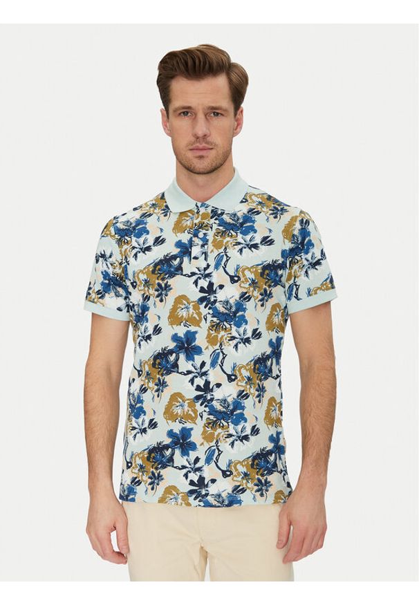 Blend Polo 20718253 Niebieski Regular Fit. Typ kołnierza: polo. Kolor: niebieski. Materiał: bawełna