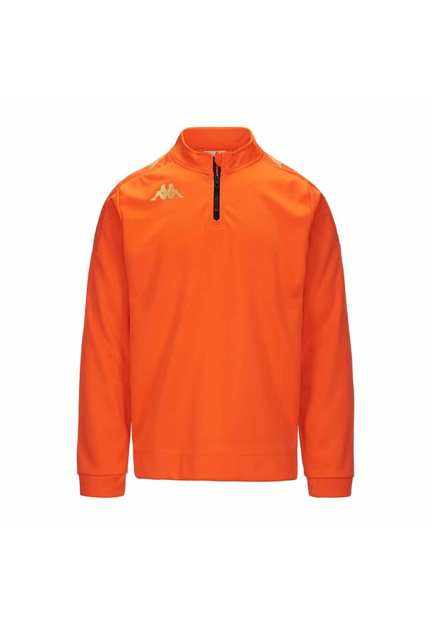 Kurtka z dresu Kappa Gassolo. Kolor: pomarańczowy. Materiał: dresówka. Sport: piłka nożna, fitness