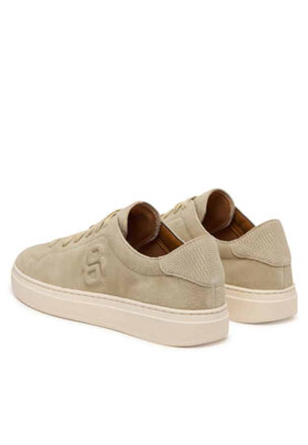 BOSS Sneakersy Kieran 50569228 Beżowy. Kolor: beżowy. Materiał: skóra, zamsz