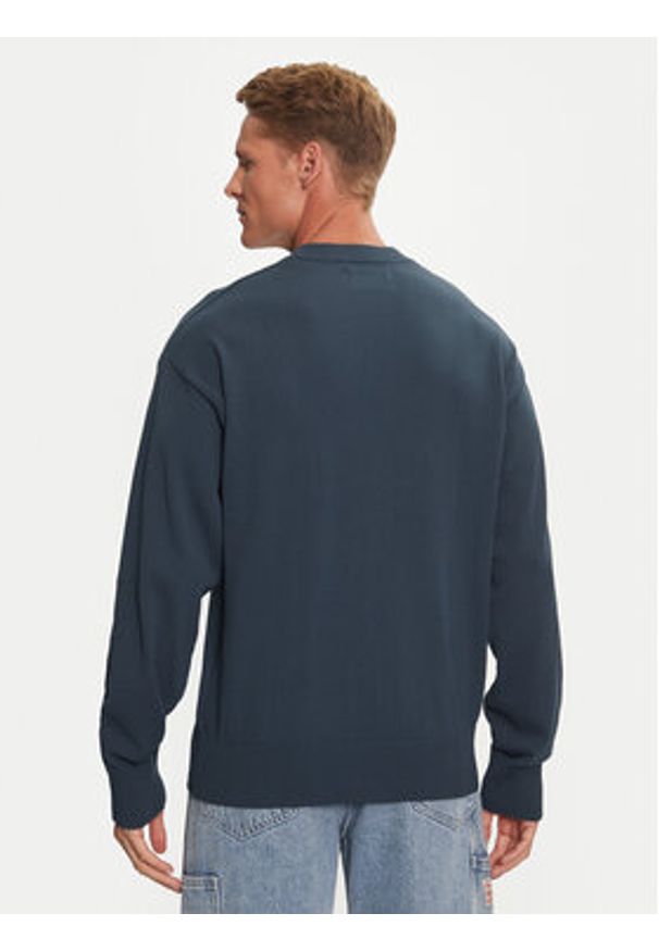 Jack & Jones Sweter Collective 12251556 Granatowy Relaxed Fit. Kolor: niebieski. Materiał: syntetyk
