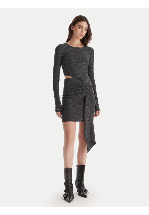 Patrizia Pepe Sukienka koktajlowa 2A2972/J340-K478 Czarny Regular Fit. Kolor: czarny. Materiał: syntetyk. Styl: wizytowy
