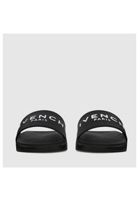 Givenchy - GIVENCHY Czarne klapki damskie z białym logo. Kolor: czarny #2