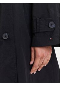 TOMMY HILFIGER - Tommy Hilfiger Trencz WW0WW45632 Czarny Oversize. Kolor: czarny. Materiał: syntetyk #6