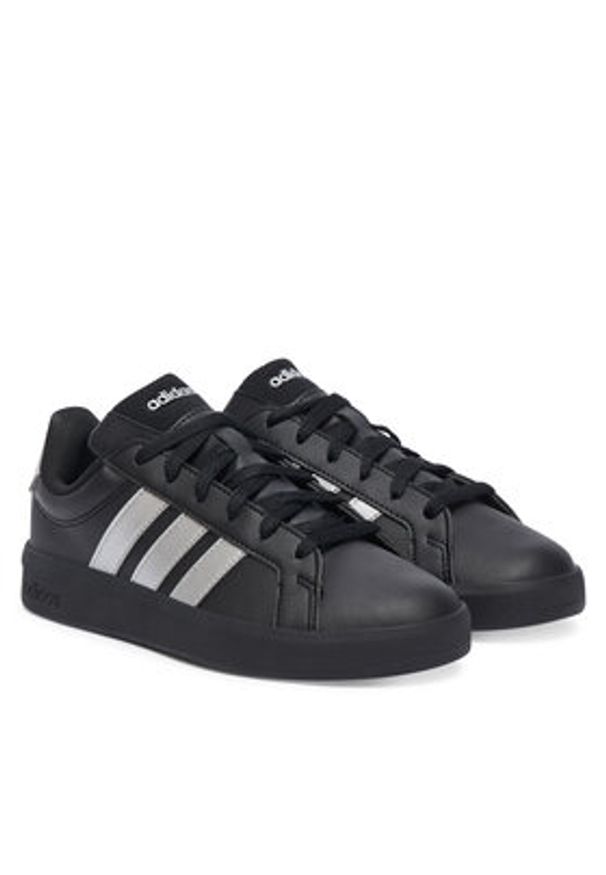 Adidas - adidas Sneakersy Grand Court 3.0 Shoes Junior KI7201 Czarny. Kolor: czarny. Materiał: skóra