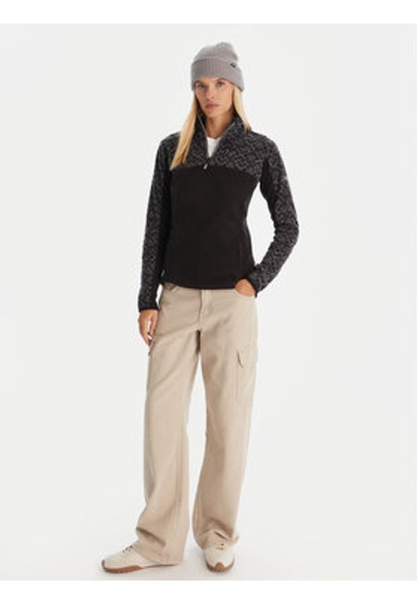 Roxy Polar Sayna Half Zip ERJFT04831 Czarny Regular Fit. Kolor: czarny. Materiał: syntetyk