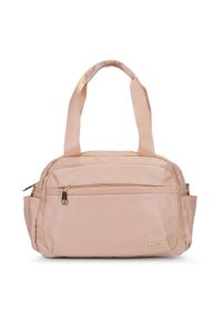 Wittchen - Torba podróżna z nylonu mała. Kolor: beżowy. Materiał: nylon #6