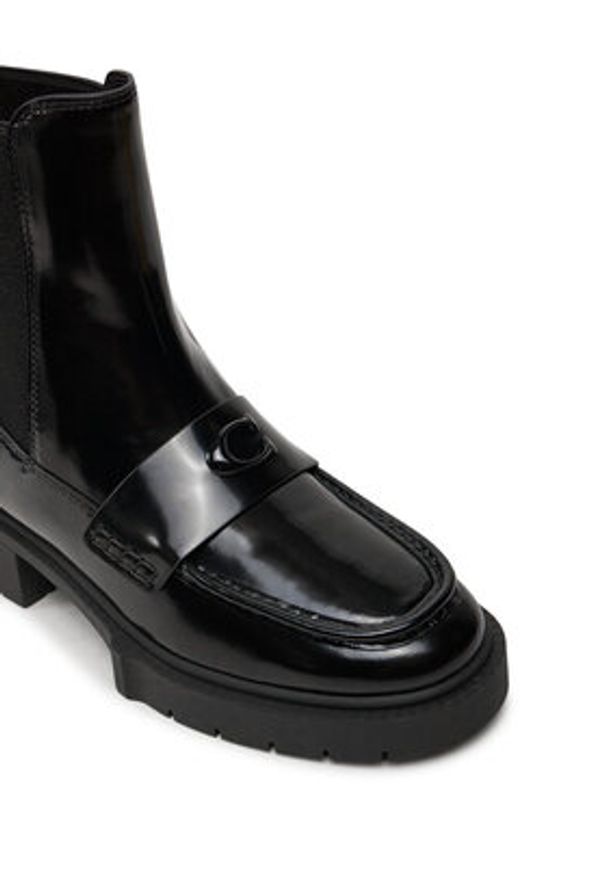 Coach Botki Louisa Bootie CX024 Czarny. Kolor: czarny. Materiał: skóra