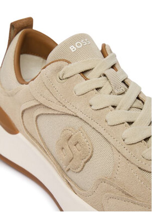 BOSS Sneakersy B Icon Runn 50563381 Beżowy. Kolor: beżowy