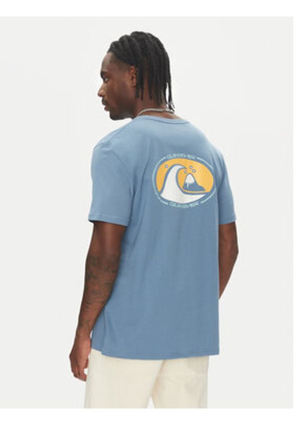 Quiksilver T-Shirt Ev Flower Chaos Ss EQYZT08050 Niebieski Regular Fit. Kolor: niebieski. Materiał: bawełna