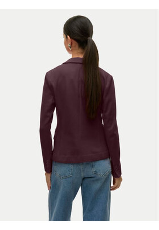 Vero Moda Marynarka Julia 10154123 Fioletowy Regular Fit. Kolor: fioletowy. Materiał: bawełna, syntetyk