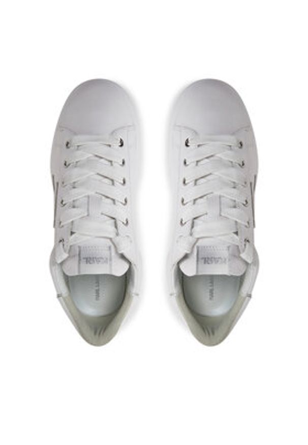 Karl Lagerfeld - KARL LAGERFELD Sneakersy Kapri KL52511K Biały. Kolor: biały. Materiał: skóra