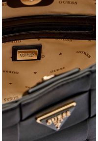 Guess - GUESS Czarna torebka damska Maylee Bucket. Kolor: czarny. Materiał: skórzane