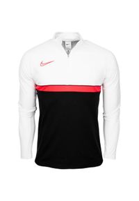 Nike - Męska Koszulka Academy 21 DriFIT Quarter Zip Drill Top. Kolor: wielokolorowy, biały, czarny #1