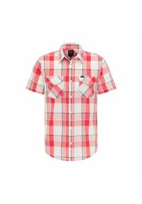 Lee - LEE SS REGULAR SHIRT MĘSKA KOSZULA MATERIAŁOWA CORE RED L66VMFMN. Materiał: materiał #3