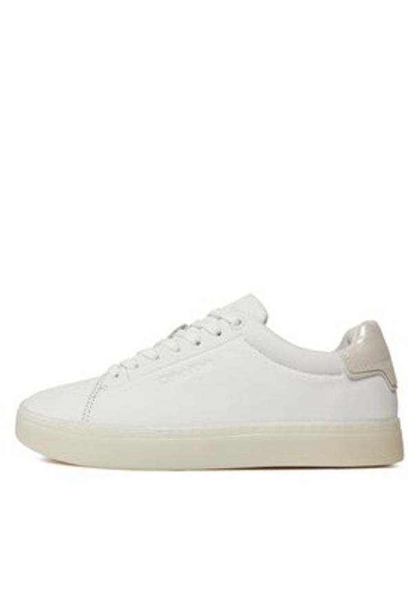 Calvin Klein Sneakersy Cupsole Lace Up Pearl HW0HW01897 Biały. Kolor: biały. Materiał: skóra