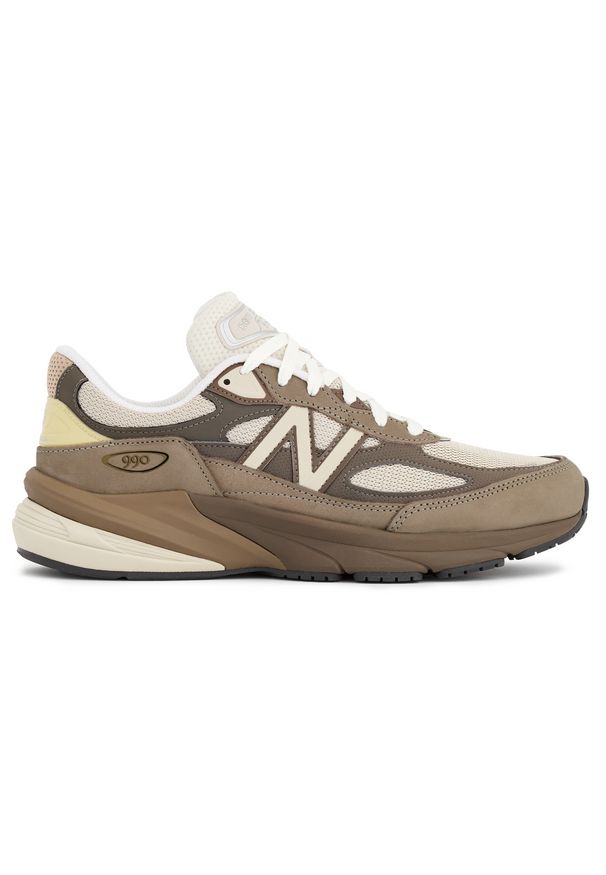 Buty unisex New Balance U990SG6 – beżowe. Kolor: beżowy. Materiał: syntetyk, materiał, zamsz, guma. Szerokość cholewki: normalna. Sport: bieganie