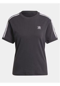 Adidas - adidas T-Shirt 3-Stripes IU2420 Czarny Regular Fit. Kolor: czarny. Materiał: bawełna #4