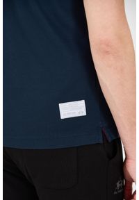 La Martina - LA MARTINA Granatowe męskie polo z dużym czerwonym logo, Rozmiar L. Typ kołnierza: polo. Kolor: niebieski #5