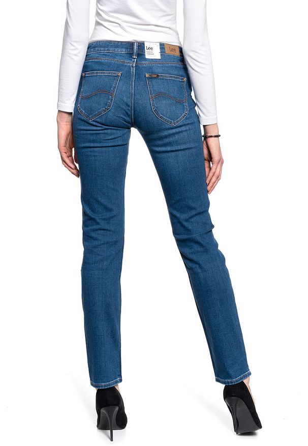 Lee - DAMSKIE SPODIE JEANSOWE LEE MARION STRAIGHT MID WORN IN RAY L301NOWH 112105868