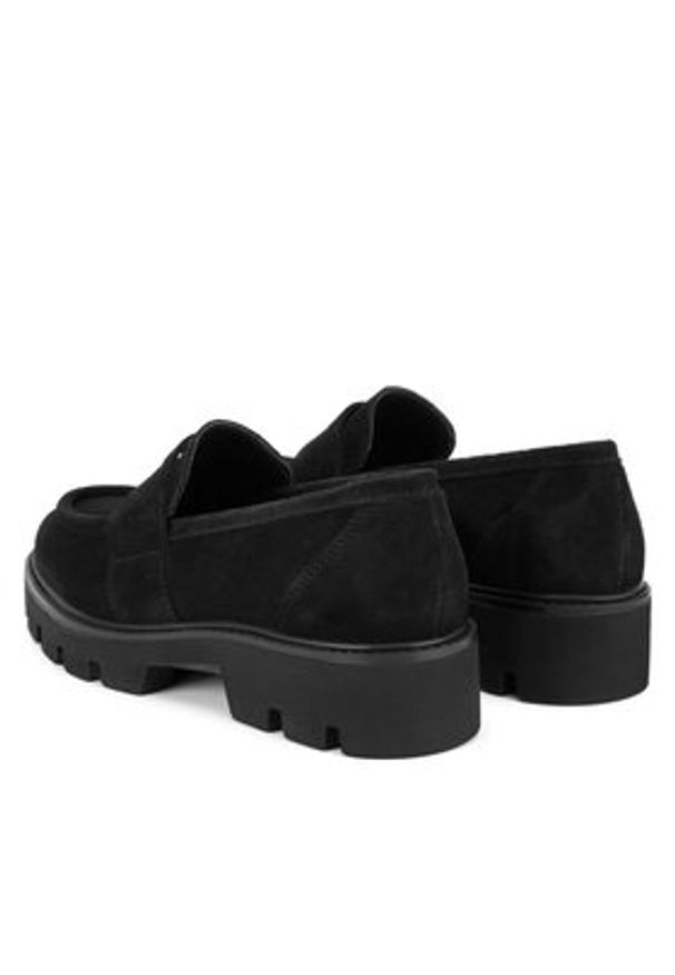 Badura Mokasyny AMANTEA-28180LM Czarny. Kolor: czarny. Materiał: skóra, zamsz
