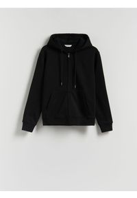 Reserved - Bluza z kapturem - czarny. Typ kołnierza: kaptur. Kolor: czarny. Materiał: bawełna, dzianina