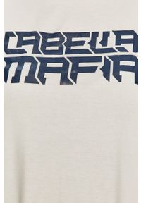 LABELLAMAFIA - LaBellaMafia - T-shirt. Kolor: biały. Wzór: nadruk #4
