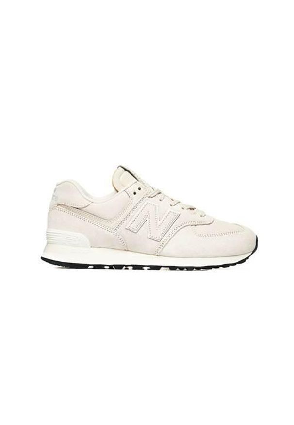 Buty do chodzenia męskie New Balance U574BSB. Zapięcie: sznurówki. Kolor: beżowy. Materiał: guma, skóra, syntetyk, materiał, tkanina, zamsz. Szerokość cholewki: normalna. Model: New Balance 574. Sport: turystyka piesza