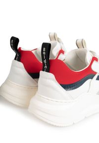 Baldinini Sneakersy | UE0408T00NADR | Mężczyzna | Biały, Czerwony. Kolor: biały, wielokolorowy, czerwony. Materiał: materiał, skóra. Wzór: aplikacja #3