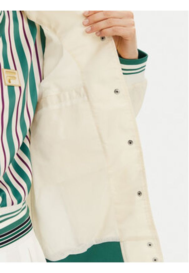 Fila Kurtka bomber Leme FAW0999 Écru Oversize. Materiał: syntetyk