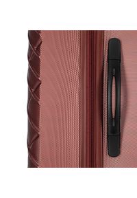 Wittchen - Średnia walizka z ABS-u w ukośną kratkę bordowa. Kolor: czerwony. Materiał: guma. Wzór: kratka #5
