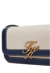 TOMMY HILFIGER - Tommy Hilfiger Torebka Th Script Flap Crossover Canvas AW0AW18737 Kremowy. Kolor: kremowy #4