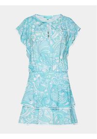 Melissa Odabash Sukienka letnia Keri CR Niebieski Regular Fit. Kolor: niebieski. Materiał: bawełna. Sezon: lato