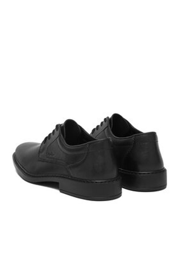 Rieker Półbuty B0804-00 Czarny. Kolor: czarny. Materiał: materiał