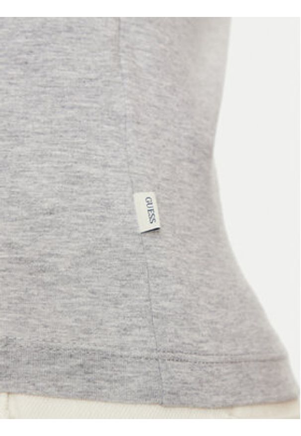 Guess Jeans T-Shirt W4YI01 J1314 Szary Slim Fit. Kolor: szary. Materiał: bawełna