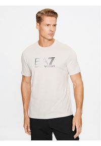 EA7 Emporio Armani T-Shirt 6RPT71 PJM9Z 1716 Srebrny Regular Fit. Kolor: srebrny. Materiał: bawełna