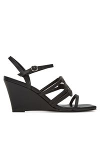 Karl Lagerfeld - KARL LAGERFELD Sandały KL34425 Czarny. Kolor: czarny. Materiał: skóra