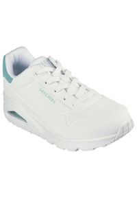 skechers - Buty do chodzenia damskie Skechers 177092WMNT. Kolor: wielokolorowy, biały, niebieski. Materiał: skóra, syntetyk, materiał, guma. Szerokość cholewki: normalna. Model: Skechers Sport. Sport: turystyka piesza #2
