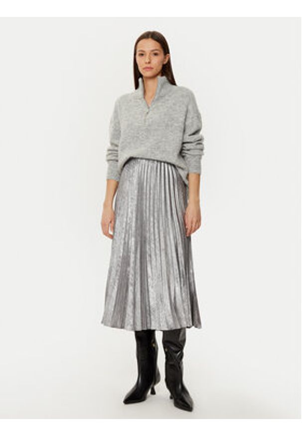 GAP - Gap Spódnica plisowana 587128-00 Srebrny Regular Fit. Kolor: srebrny. Materiał: syntetyk