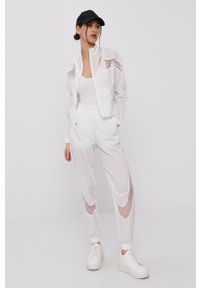 Nike Sportswear - Spodnie. Kolor: biały. Materiał: tkanina #2