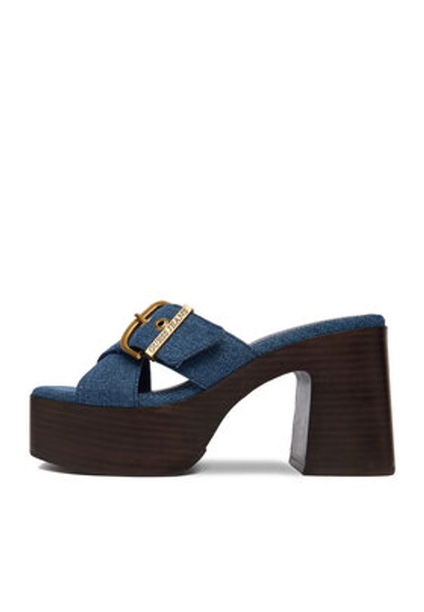 Guess Jeans Klapki CEO-JD421-3 Niebieski. Kolor: niebieski. Materiał: materiał