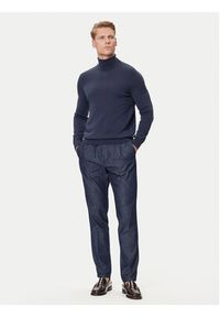 Marc O'Polo Denim Golf 5000007221 Granatowy Regular Fit. Typ kołnierza: polo, golf. Kolor: niebieski. Materiał: wełna