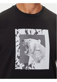 BOSS T-Shirt Lupo 50554615 Czarny Regular Fit. Kolor: czarny. Materiał: bawełna #4