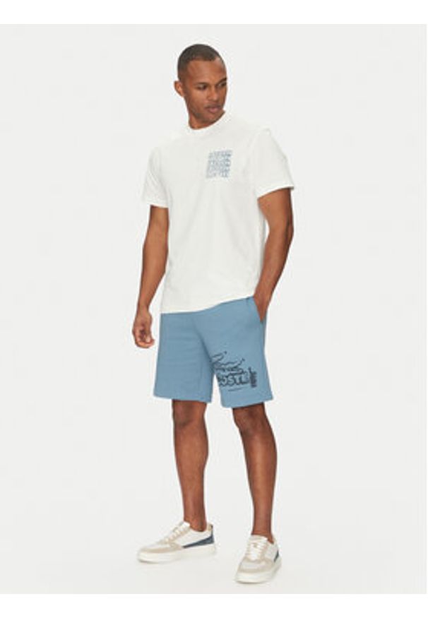 Lacoste Szorty sportowe GH0286 Niebieski Regular Fit. Kolor: niebieski. Materiał: bawełna. Styl: sportowy