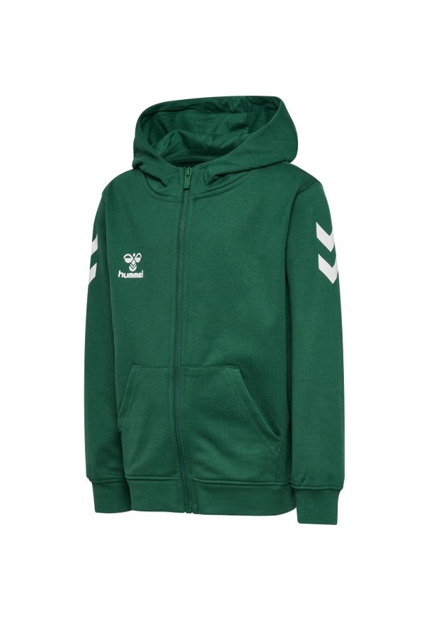 Dziecięca bluza z kapturem zapinana na zamek Hummel 2.0 Chevron. Typ kołnierza: kaptur. Kolor: zielony